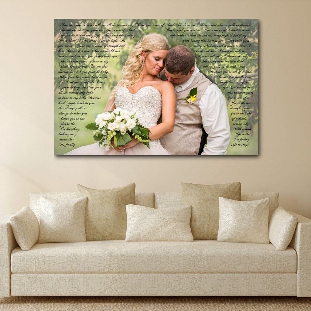 1st Anniversary Gift - A Personalized Word Art Canvas