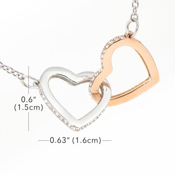 Personalized Interlocking Heart Necklace - Gift Idea For Best Friend - To My Unbiological Sister