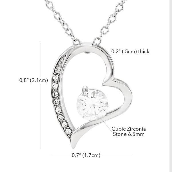 Personalized Couple Forever Love Necklace - Gift For Wife From Husband