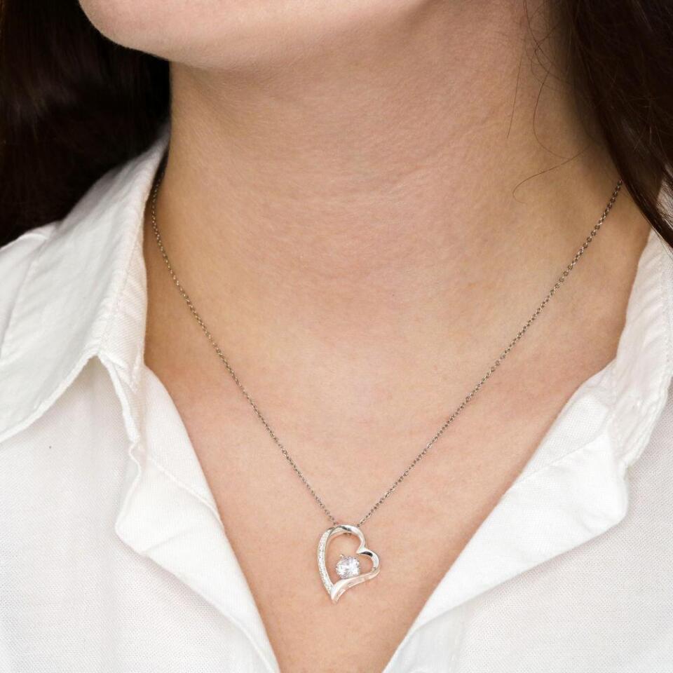 Personalized Mom & Daughter Forever Love Necklace - Gift Idea For Mother's Day - Up to 5 People - Side By Side Or Miles Apart, Mother & Daughter Are Always Close To The Heart