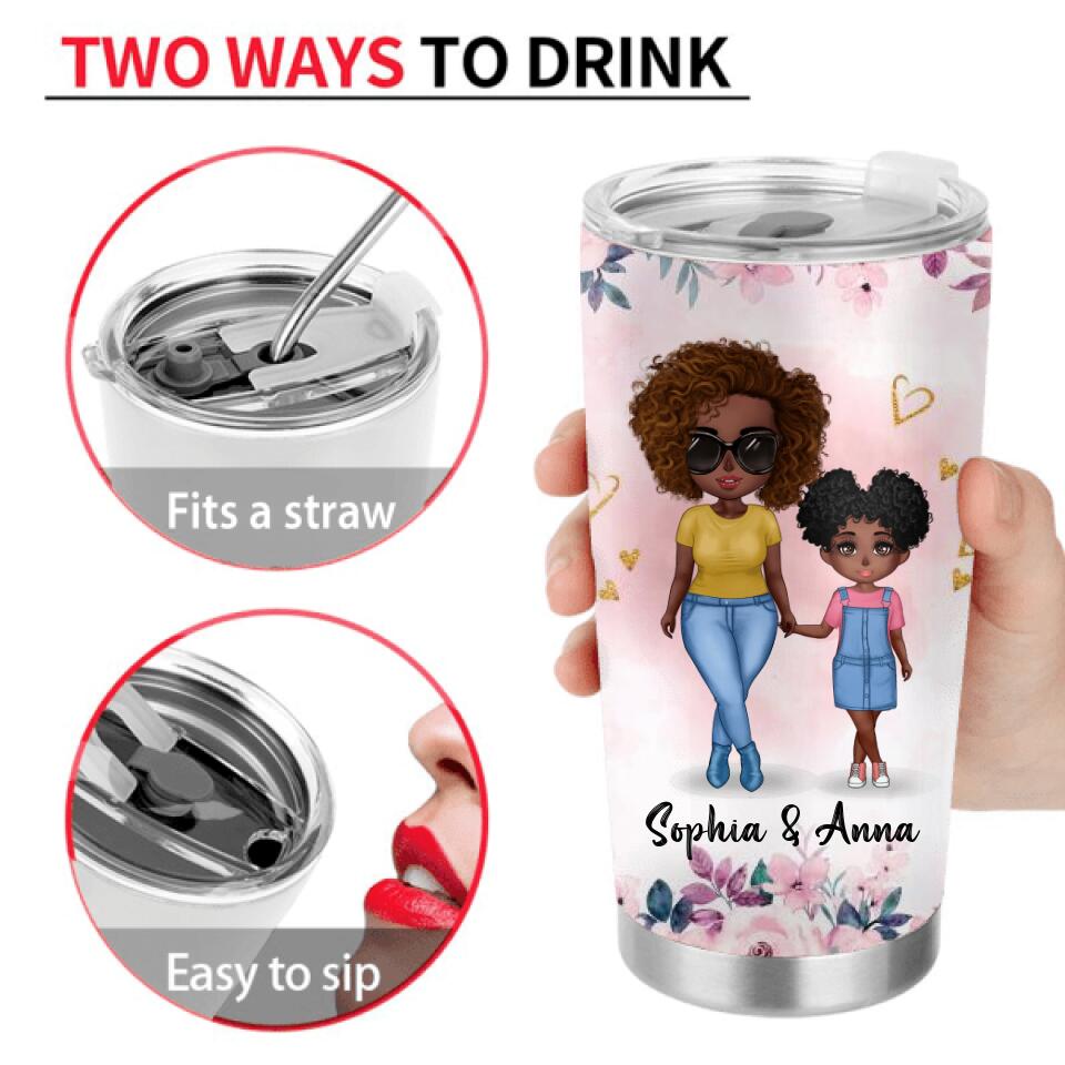 Personalized Mother's Day Tumbler - Gift From Daughter To Mother - The Love Between A Mother And Daughter Is Forever