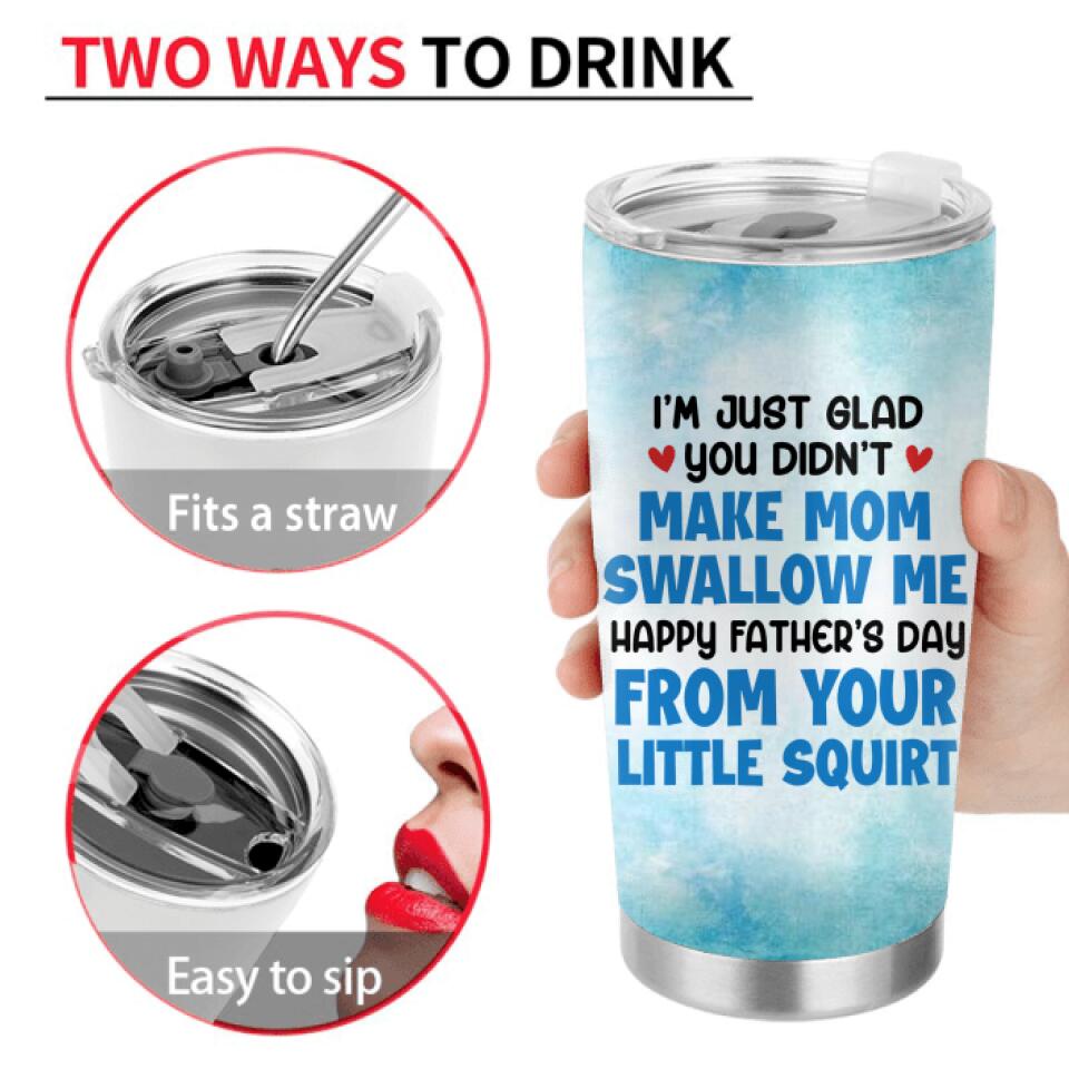Personalized Tumbler For Dad -  Gift Idea For Father's Day - Up to 7 Sperms