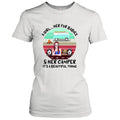 Personalized Camping Shirt - Women With  Up to 3 Dogs - Best Gift For Dog Lover - A Girl Her Fur Babies Her Dogs And Her Camper It's A Beautiful Thing