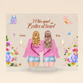 Personalized Best Friends Acrylic Plaque - Gift Idea For Best Friends - Miles Apart Besties At Heart