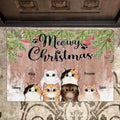 Custom Personalized Christmas Cat Doormats/Welcome Mats - Best Gift Ideas For Christmas and Cat Lovers - Meowy Christmas - TW5J6V