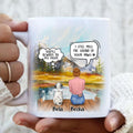 Personalized Memorial Pet Mom Mug - Woman With Up to 5 Pets - Best Gift For Pet Lover - It's So Hard To Say Goodbye