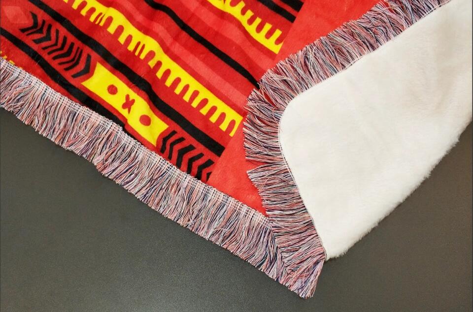 Personalized Skull Couple Fringe Blanket - Gift Idea For Couple/Halloween - Till Death Do Us Part
