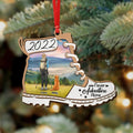 Personalized Hiking With Dogs Wooden Ornament - Gift For Hiking Lover/Dog Lover With Up to 4 Dogs - Never Adventure Alone