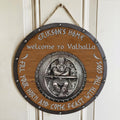 Personalized Viking Wooden Sign - Gift Idea For Viking Lovers - Welcome To Valhalla