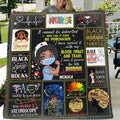 Personalized Proud Black Nurse Fleece Blanket/Quilt - Gift Idea For Nurse - I Own It Forever The Title Nurse