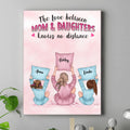 Custom Personalized Mom & Daughter Vertical Canvas - Gift Idea For Mother's Day - The Love Between Mom & Daughters Knows No Distance