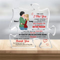 Personalized Couple Puzzle Acrylic Plaque - Gift Idea for Couple - The Day I Met You