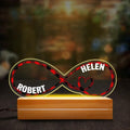 Personalized Couple Infinity Symbol Acrylic Night Light - Gift Idea For Couple/Anniversary/Mother's Day/Father's Day Gift