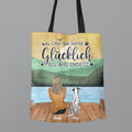 Personalized Dog Mom Canvas Bag - Up to 5 Dogs - Mother's Day Gift Idea For Dog Lovers - German Version - Und Sie Lebte Glücklich Bis Ans Ende Ihrer Tage