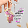 Personalized Daughter Acrylic Keychain - Gift Idea For Daughter From Mom - To My Daughter