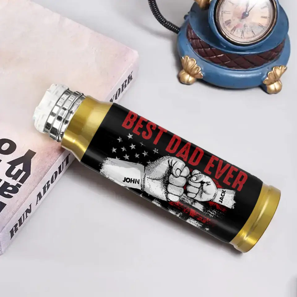 Personalized Dad Bullet Tumbler - Up to 5 Children - Gift Idea For Father's Day - Best Dad Ever