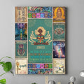 Personalized Yoga Vertical Canvas - The Soul Of A Witch, The Fire Of A Lioness - Gift Idea For Friend/Birthday/Yoga Lover