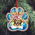 Personalized Dog/Cat Paw Wooden Ornament - Gift Idea For Dog/Cat Lover/Christmas 2023 Gift Idea
