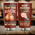 Personalized Step Father Tumbler - Christmas Gift Idea For Bonus/Step Dad - Up to 6 Kids - We Know You've Still Got Our Back