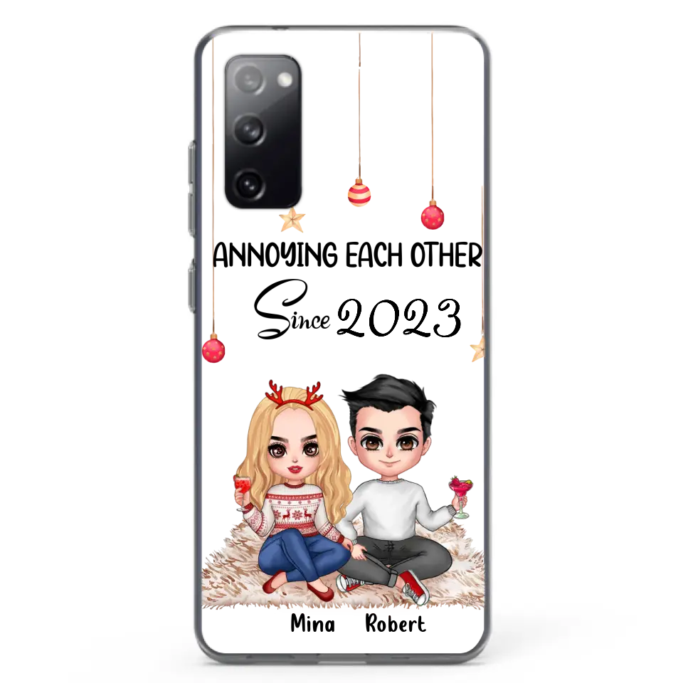 Custom Personalized Couple Phone Case - Christmas  Gift Idea For Couple - Annoying Each Other Since 2023 - Case for iPhone/Samsung