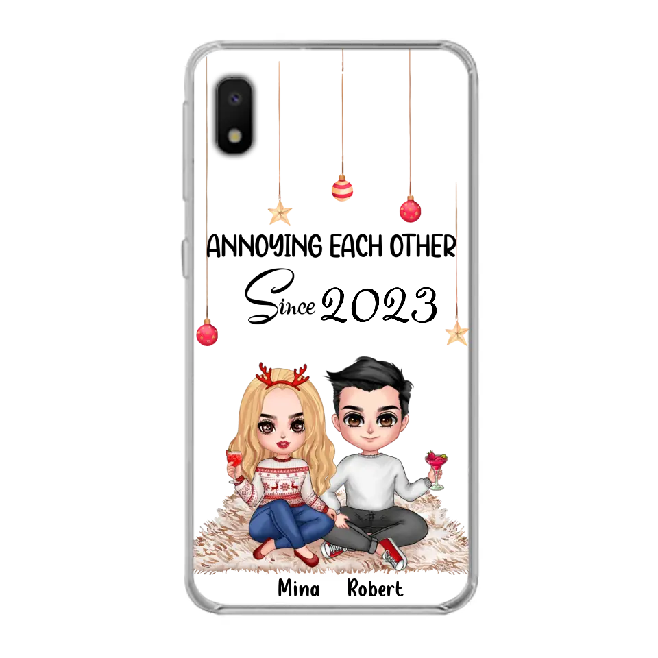 Custom Personalized Couple Phone Case - Christmas  Gift Idea For Couple - Annoying Each Other Since 2023 - Case for iPhone/Samsung