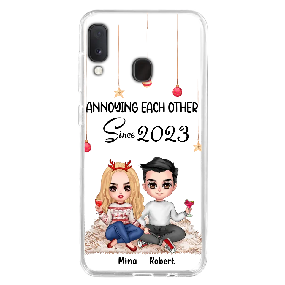 Custom Personalized Couple Phone Case - Christmas  Gift Idea For Couple - Annoying Each Other Since 2023 - Case for iPhone/Samsung