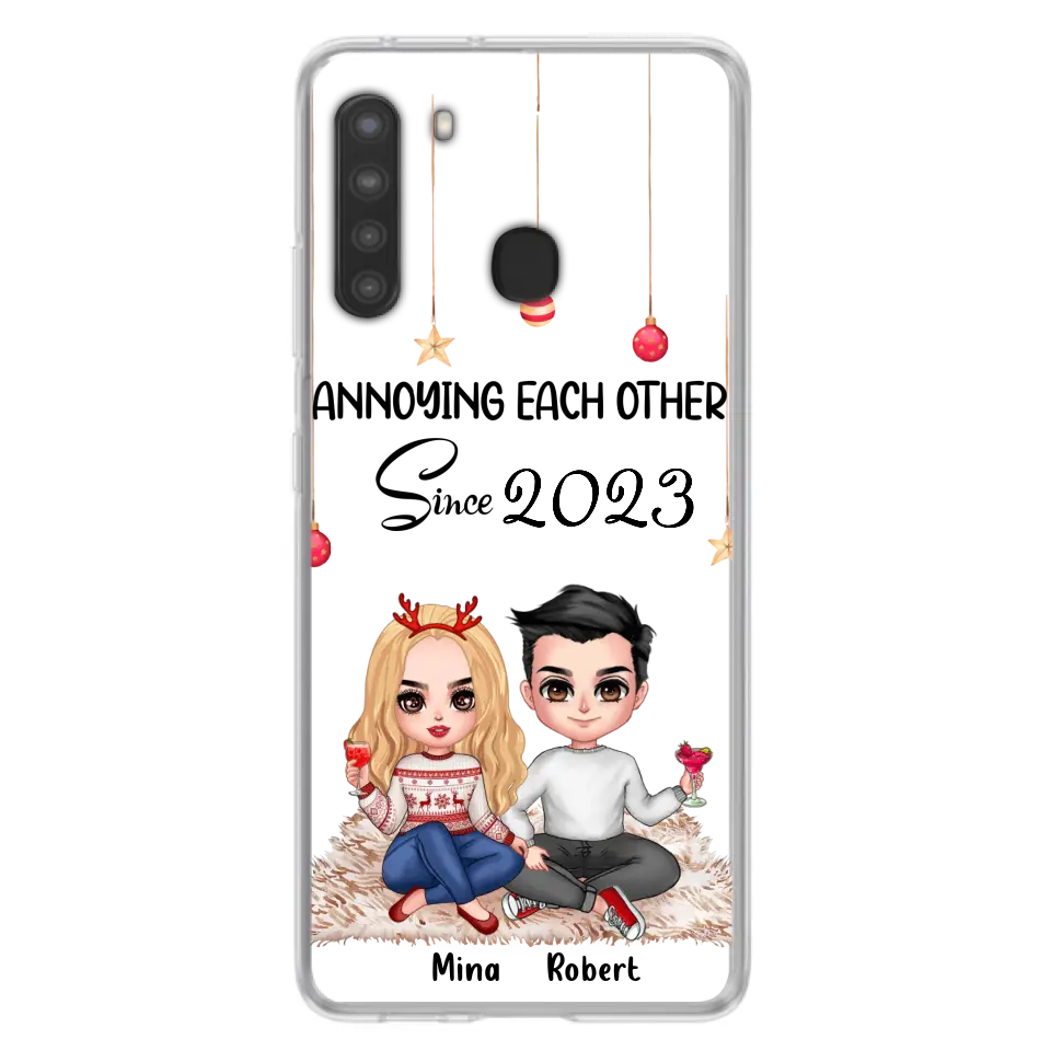 Custom Personalized Couple Phone Case - Christmas  Gift Idea For Couple - Annoying Each Other Since 2023 - Case for iPhone/Samsung