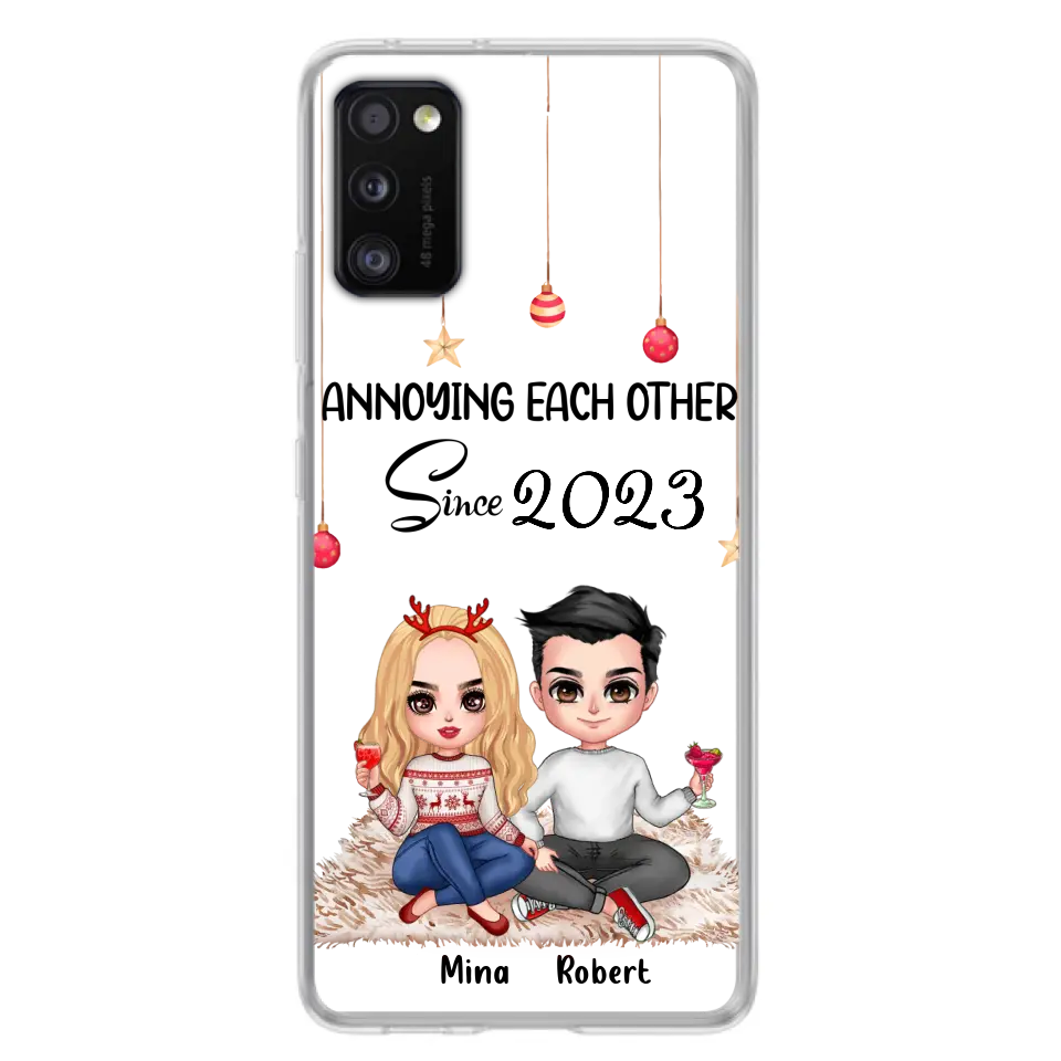 Custom Personalized Couple Phone Case - Christmas  Gift Idea For Couple - Annoying Each Other Since 2023 - Case for iPhone/Samsung