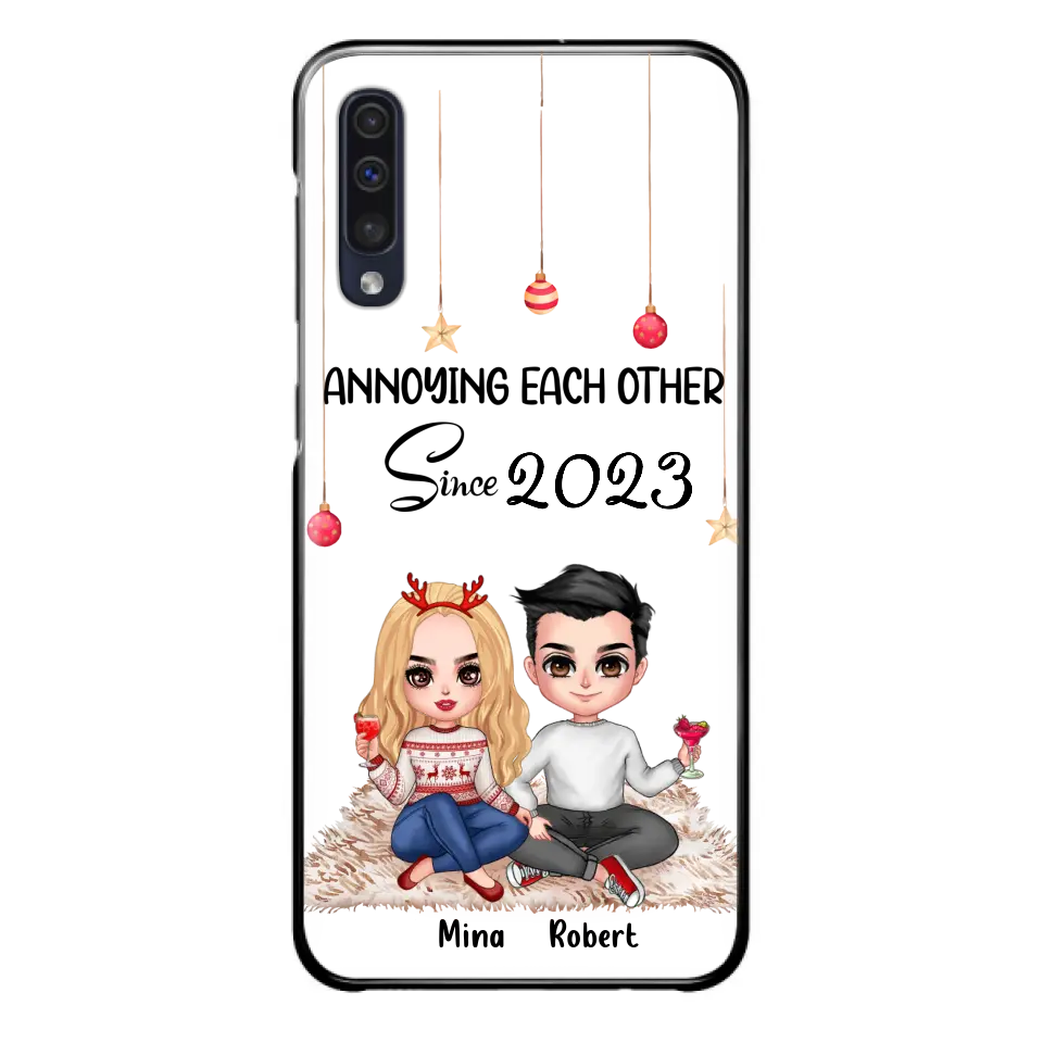 Custom Personalized Couple Phone Case - Christmas  Gift Idea For Couple - Annoying Each Other Since 2023 - Case for iPhone/Samsung