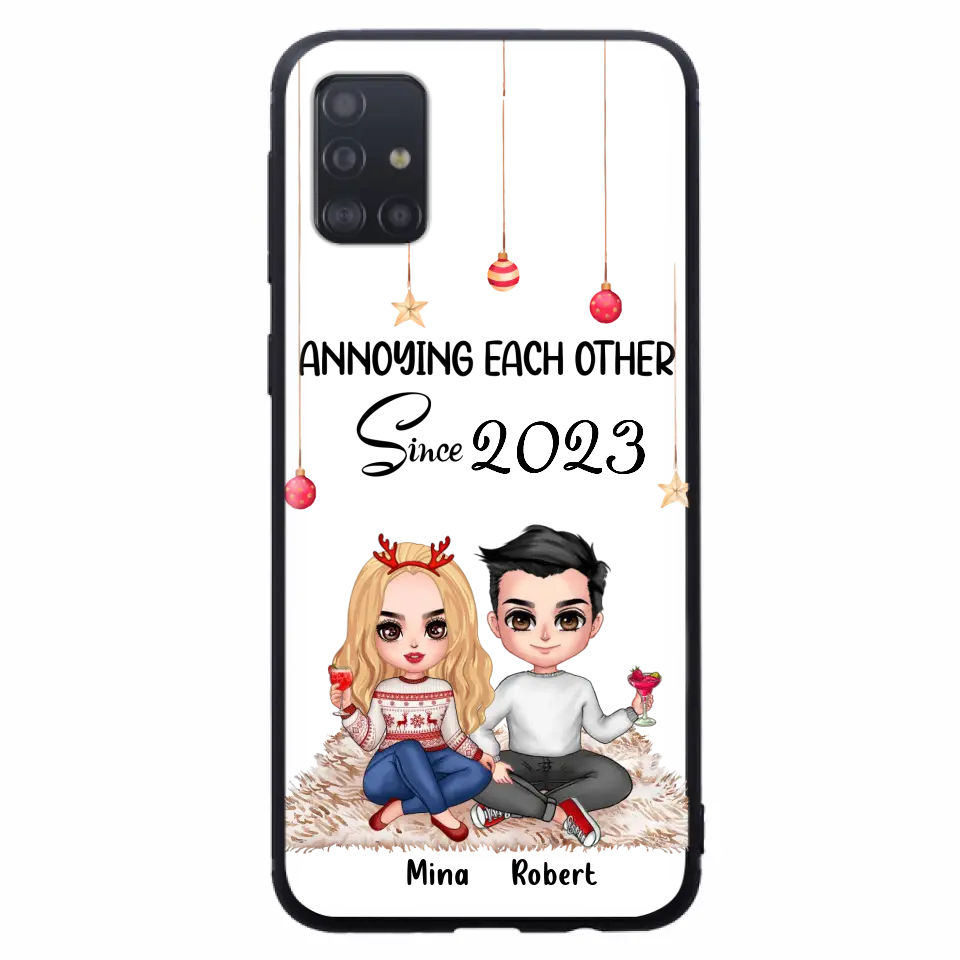 Custom Personalized Couple Phone Case - Christmas  Gift Idea For Couple - Annoying Each Other Since 2023 - Case for iPhone/Samsung