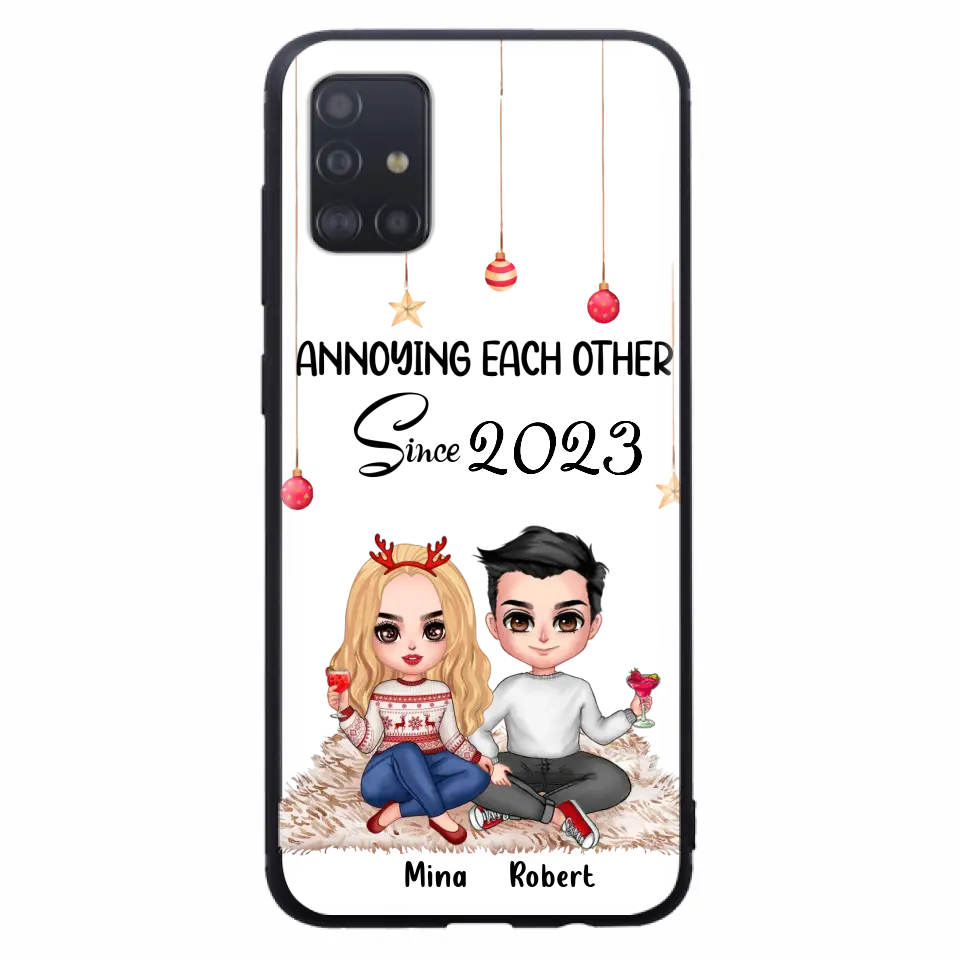 Custom Personalized Couple Phone Case - Christmas  Gift Idea For Couple - Annoying Each Other Since 2023 - Case for iPhone/Samsung