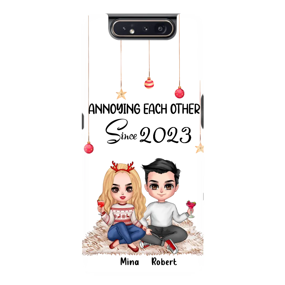 Custom Personalized Couple Phone Case - Christmas  Gift Idea For Couple - Annoying Each Other Since 2023 - Case for iPhone/Samsung
