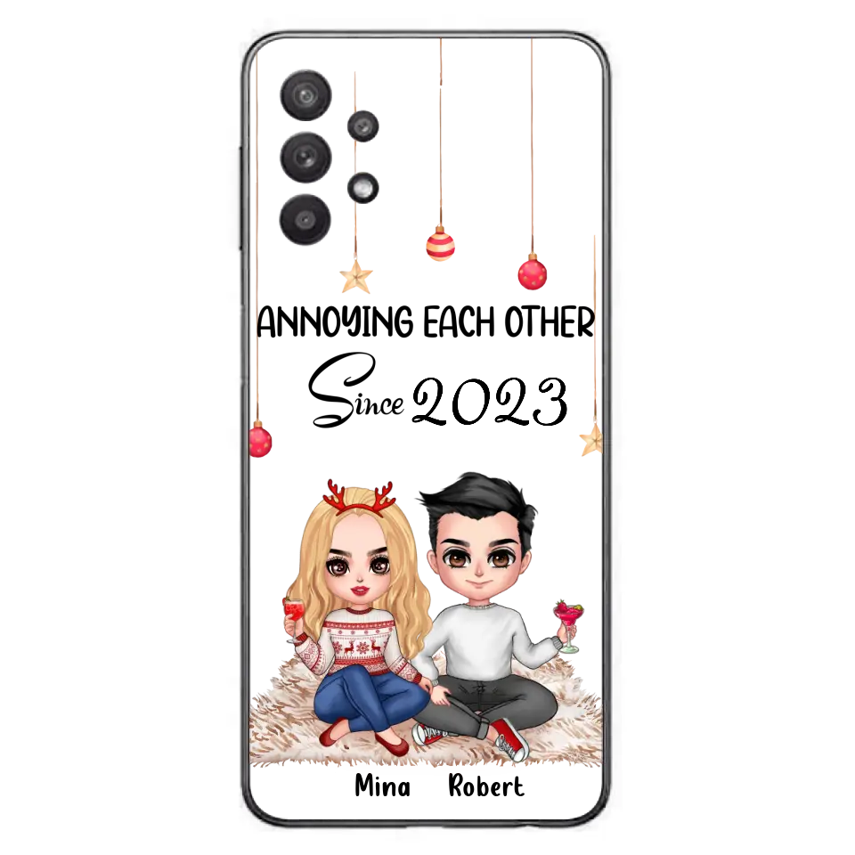 Custom Personalized Couple Phone Case - Christmas  Gift Idea For Couple - Annoying Each Other Since 2023 - Case for iPhone/Samsung