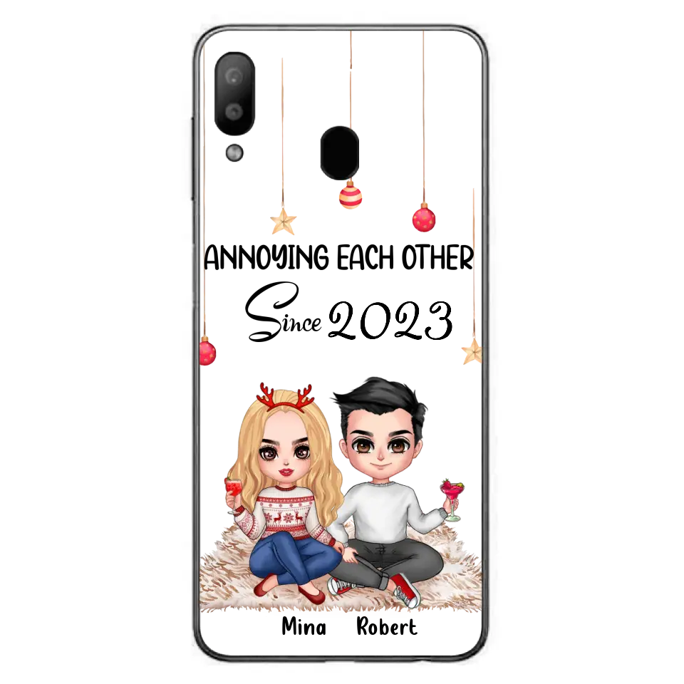Custom Personalized Couple Phone Case - Christmas  Gift Idea For Couple - Annoying Each Other Since 2023 - Case for iPhone/Samsung