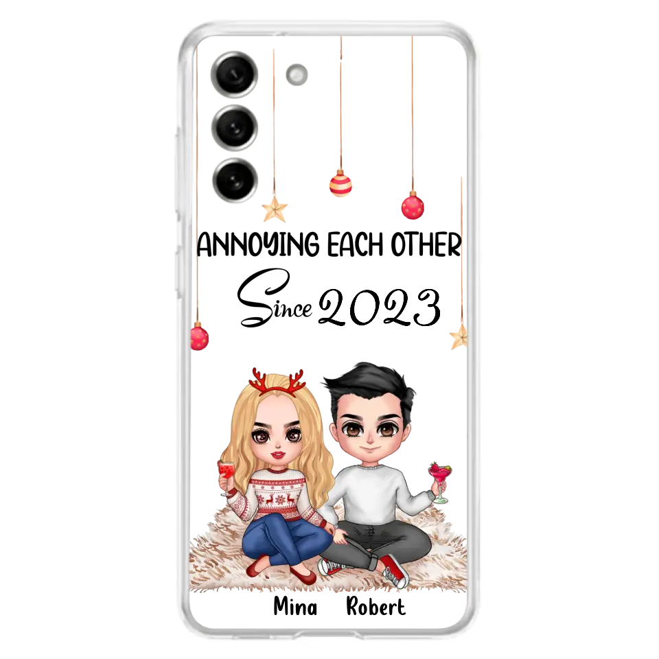Custom Personalized Couple Phone Case - Christmas  Gift Idea For Couple - Annoying Each Other Since 2023 - Case for iPhone/Samsung