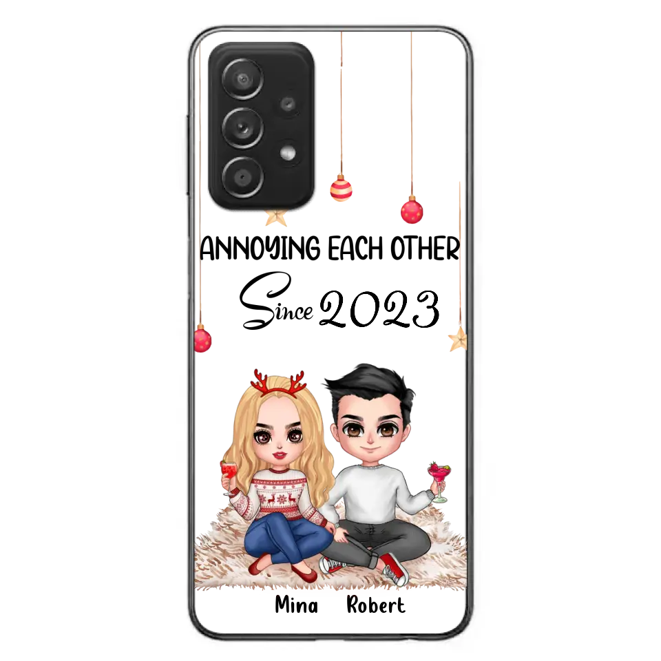 Custom Personalized Couple Phone Case - Christmas  Gift Idea For Couple - Annoying Each Other Since 2023 - Case for iPhone/Samsung