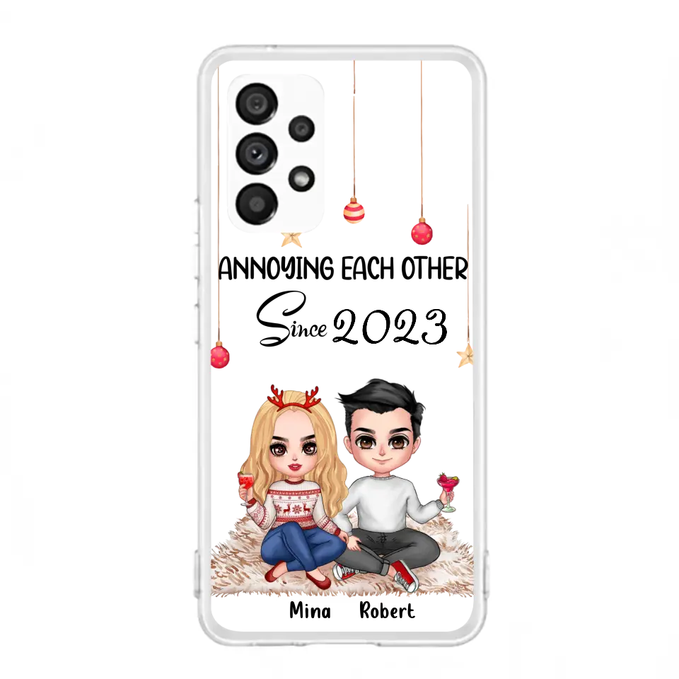 Custom Personalized Couple Phone Case - Christmas  Gift Idea For Couple - Annoying Each Other Since 2023 - Case for iPhone/Samsung
