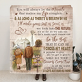 Personalized Couple Quilt & Fleece Throw Blanket - Gift Idea For Couple/Husband & Wife - You Will Always Be The Miracle