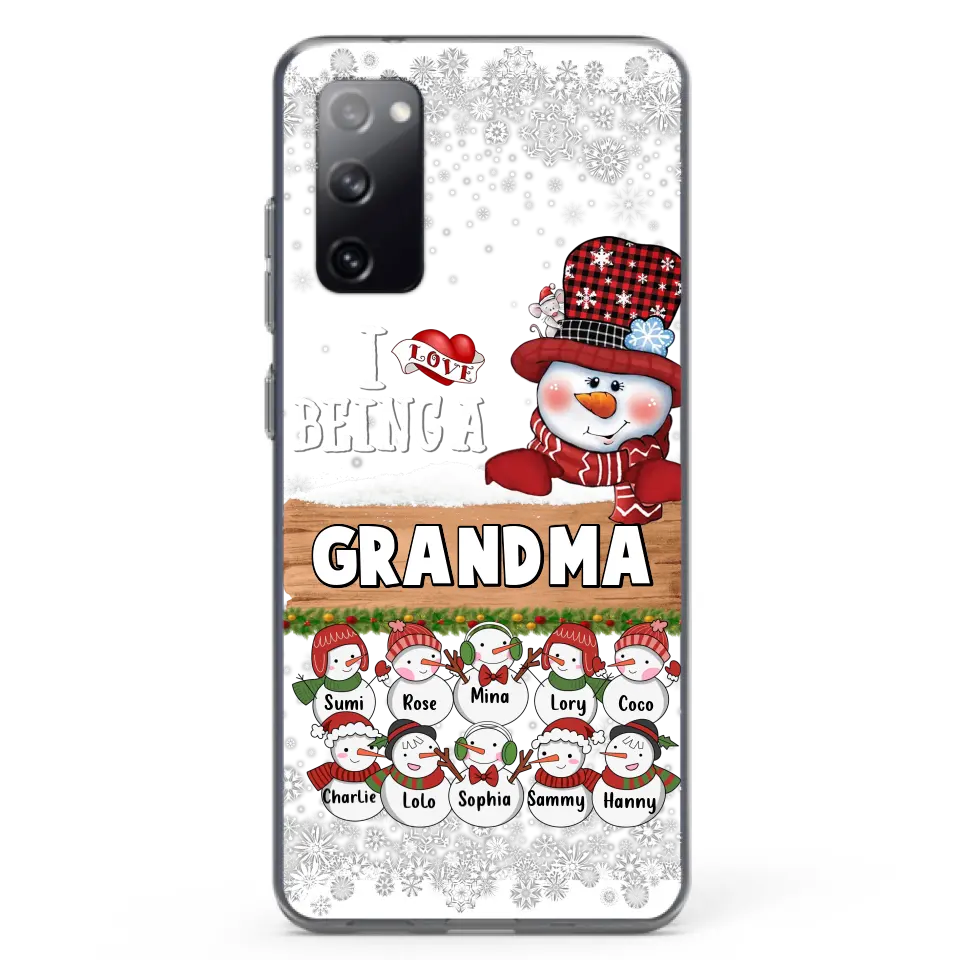 Personalized Grandma Phone Case - Up to 10 Grandkids - Christmas Gift Idea for Grandma - I Love Being A Grandma - Case For iPhone/Samsung
