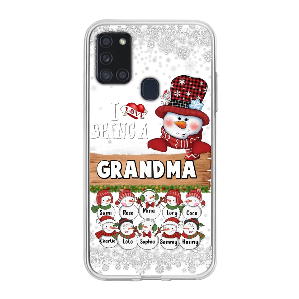 Personalized Grandma Phone Case - Up to 10 Grandkids - Christmas Gift Idea for Grandma - I Love Being A Grandma - Case For iPhone/Samsung