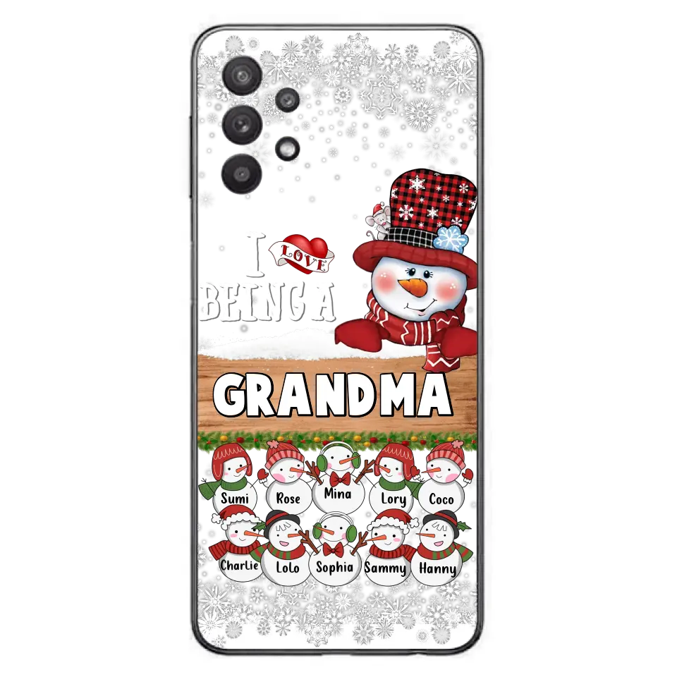 Personalized Grandma Phone Case - Up to 10 Grandkids - Christmas Gift Idea for Grandma - I Love Being A Grandma - Case For iPhone/Samsung