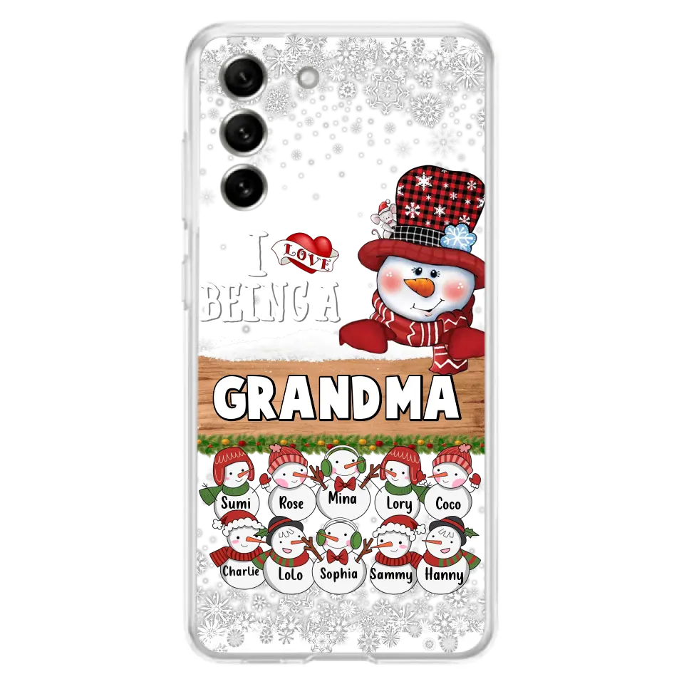 Personalized Grandma Phone Case - Up to 10 Grandkids - Christmas Gift Idea for Grandma - I Love Being A Grandma - Case For iPhone/Samsung