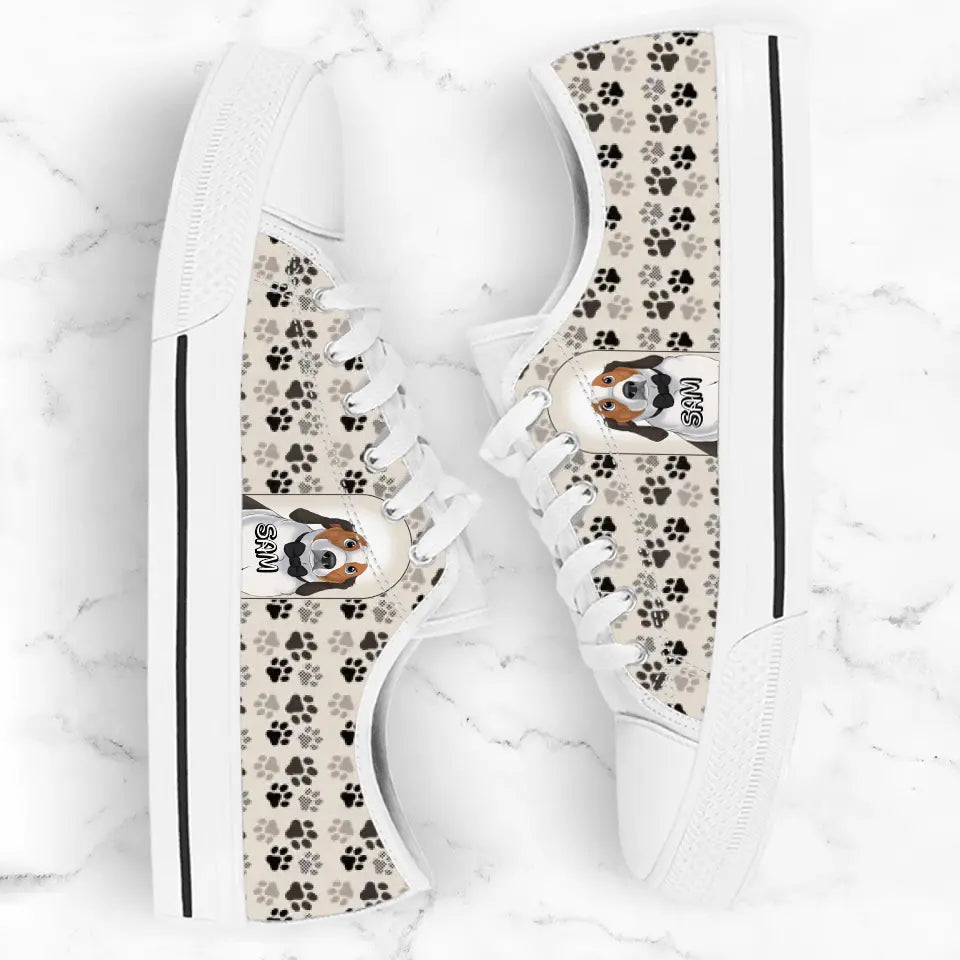 Personalized Dog Canvas Sneakers - Gift Idea for Dog Lovers