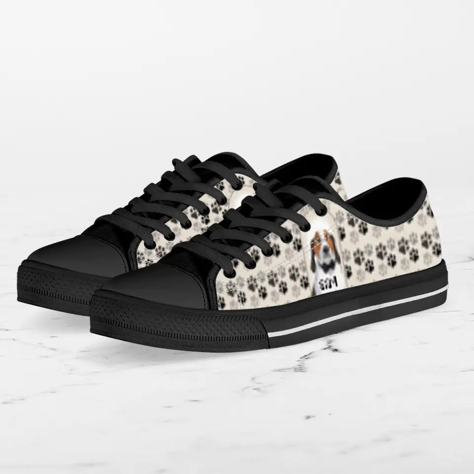 Personalized Dog Canvas Sneakers - Gift Idea for Dog Lovers