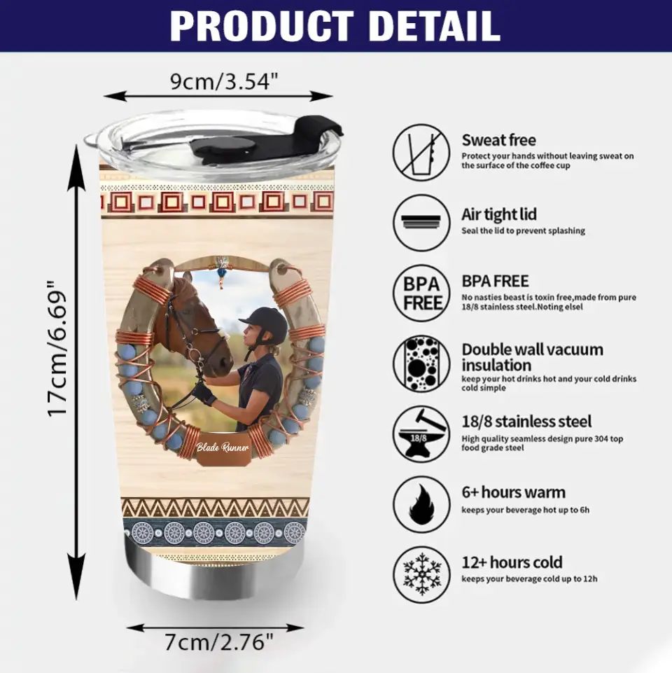Personalized Horse Girl Tumbler - Gift Idea For Horse Lovers - Upload Photo - Just A Girl Who Loves  A Horse
