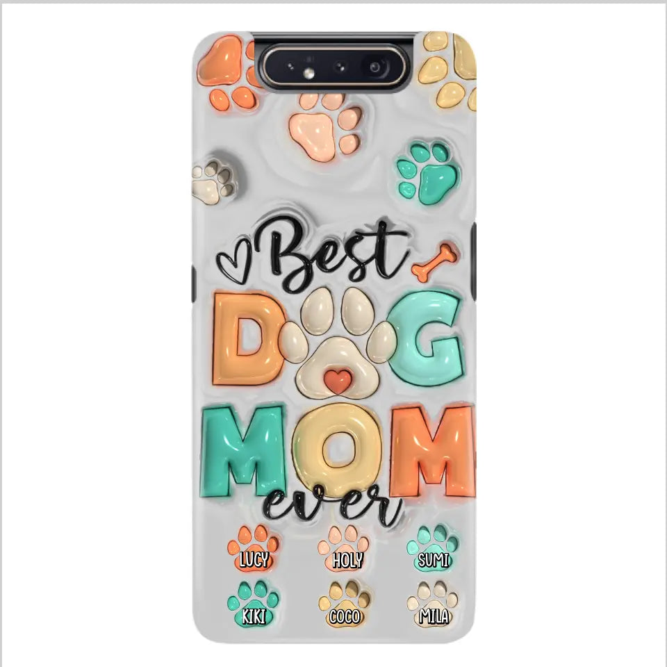 Personalized Dog Mom/Dad Phone Case - Gift Idea For Dog Owners/Lovers - Up to 6 Paws - Best Dog Mom Ever - Case For iPhone/Samsung