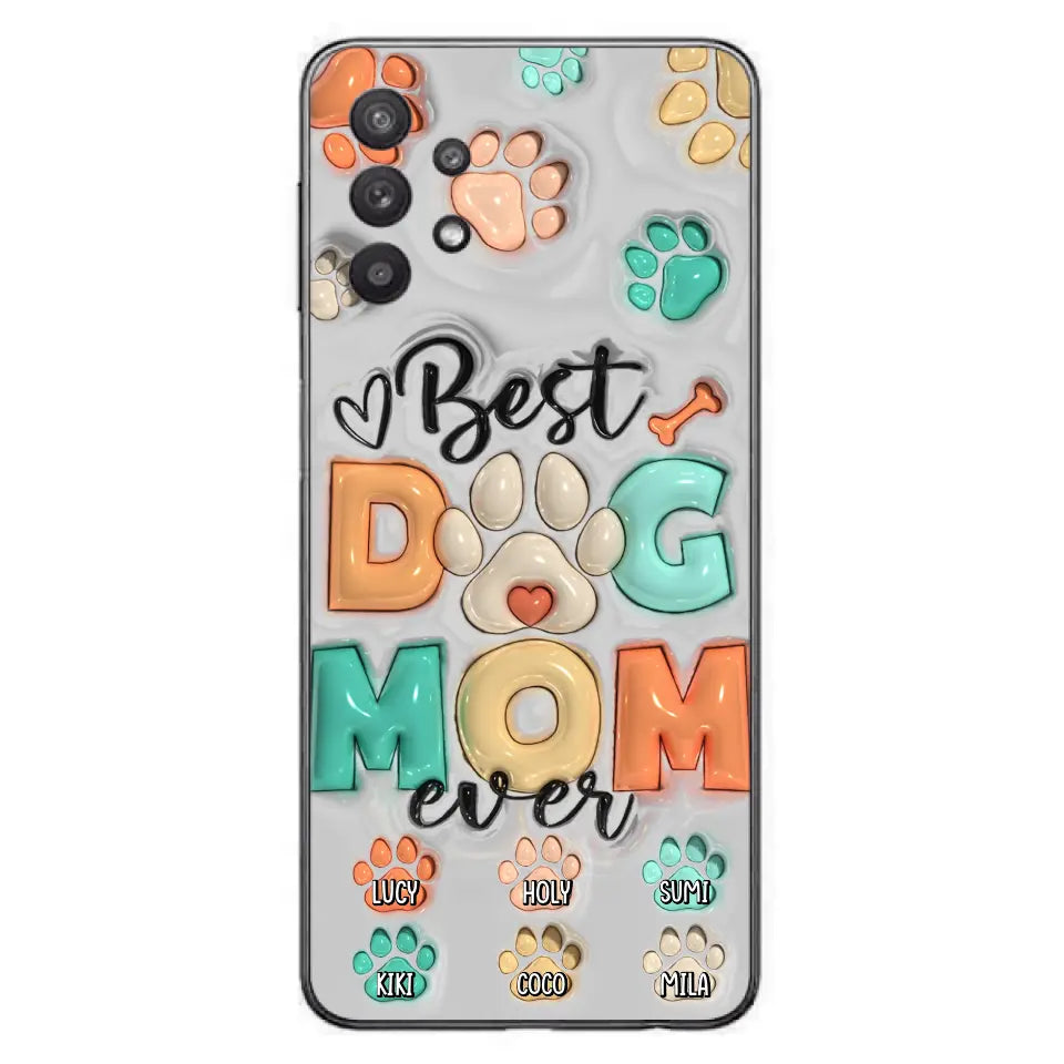 Personalized Dog Mom/Dad Phone Case - Gift Idea For Dog Owners/Lovers - Up to 6 Paws - Best Dog Mom Ever - Case For iPhone/Samsung