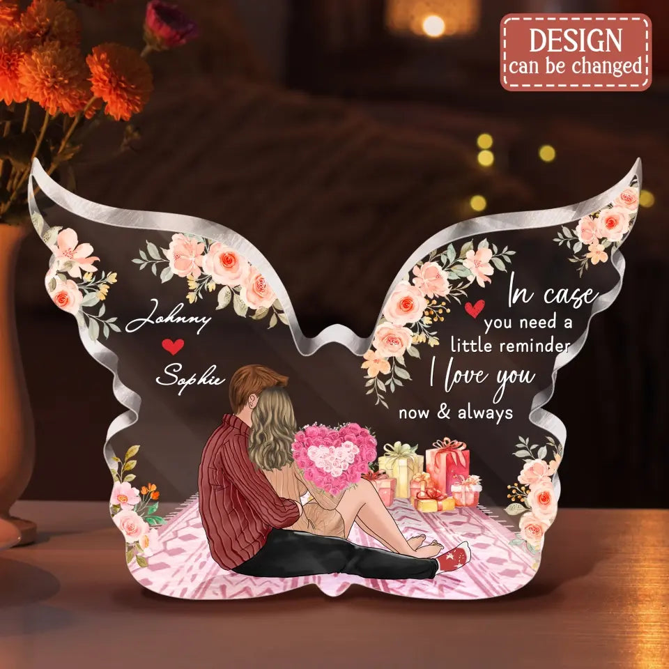 Personalized Couple Hugging Acrylic Plaque - Gift Idea For Couple/Valentine's Day - I'm Yours No Returns Or Refunds