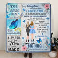 Personalized To My Daughter Quilt/Fleece Throw Blanket - Gift Idea From Mother To Daughter - You're My Sunshine
