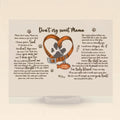 Personalized Memorial Cat Pawprints Acrylic Plaque - Gift Idea For Cat Lover - Don't Cry Sweet Mama Please Don't Weep